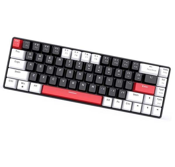 Bàn Phím Cơ Không Dây EDra EK368L Black White