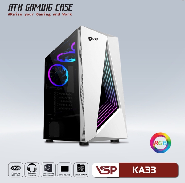 Case VSP KA33 màu trắng không FAN