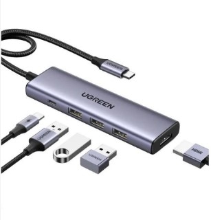 Hub Type C Ugreen 15596 100W PD, 4K@30Hz HDMI