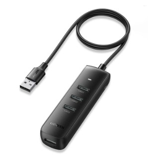 Hub chia USB 3.0 ra 4 cổng dài 1M chính hãng Ugreen 80657 cao cấp (Micro USB cấp nguồn)