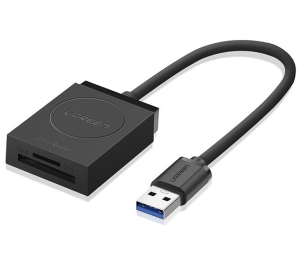Đầu đọc thẻ USB 3.0 hỗ trợ SD/TF chính hãng Ugreen 20250 cao cấp