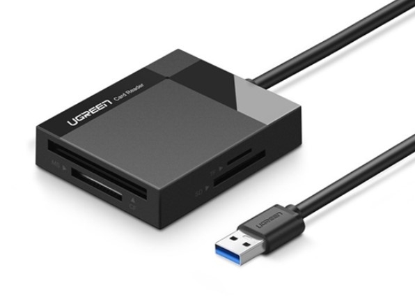 Đầu đọc thẻ USB 3.0 dài 0.5 hỗ trợ SD/TF/MS/CF Ugreen 30333 cao cấp