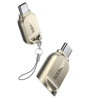 Ugreen 80124 TF Micro SD vỏ nhôm Đâuu đọc thẻ nhớ cổng USB-C CM331 20080124