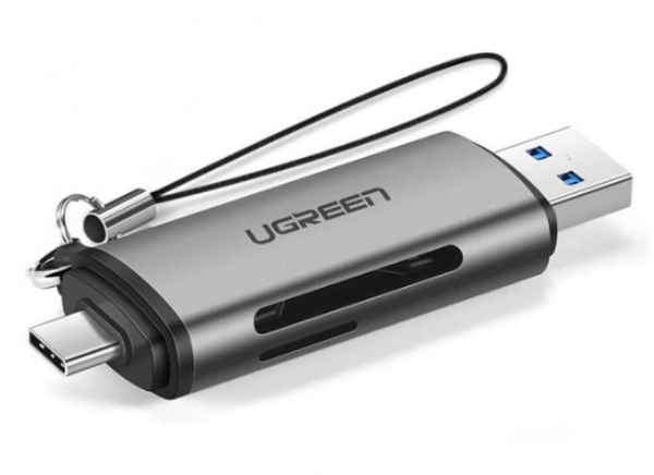 Đầu đọc thẻ nhớ SD/TF chuẩn USB Type C và USB 3.0 Ugreen 50706 chính hãng