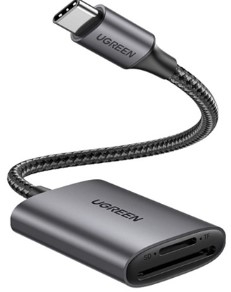 Đầu đọc thẻ SD/TF chuẩn USB Type-C Ugreen 80888 vỏ nhôm cao cấp