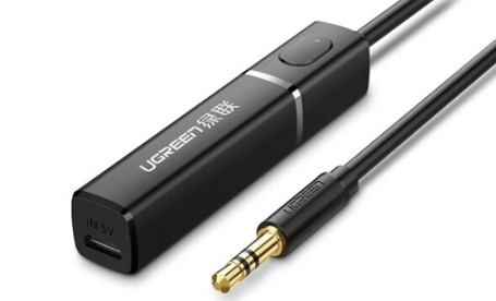 Thiết bị phát Bluetooth 5.0 qua cổng 3.5mm chính hãng Ugreen 40761 cao cấp
