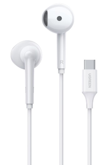 Ugreen 60700 USB-C Màu Trắng Tai nghe nhét tai cổng Type-C có điều khiển âm lượng EP101 20060700