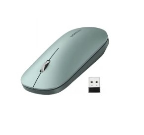 Ugreen 25159 màu xanh 2.4G và Bluetooth Chuột không dây dùng cho máy tính laptop chất liệu nhựa ABS có kèm pin AA MU001 20025159