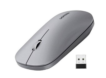 Ugreen 25160 màu xám 2.4G và Bluetooth Chuột không dây dùng cho máy tính laptop chất liệu nhựa ABS có kèm pin AA MU001 20025160