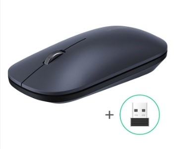 Ugreen 25163 màu đen 2.4G và Bluetooth Chuột không dây dùng cho máy tính laptop chất liệu nhựa ABS có kèm pin AA MU001 20025163