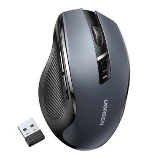 Ugreen 15508 4000DPI 6 nút điều chỉnh kiểu dáng Công thái học Màu Xanh Chuột bluetooth + 2.4ghz không dây Không kèm Pin AA MU006 20015508