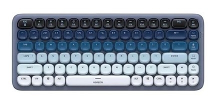 Ugreen 90755 84keys 1800mAh pin sạc rechargeable battery bàn phím cơ bluetooth không dây và có dây với đèn FUN LIGHT màu xanh Dark Blue keyboard KU101 20090755