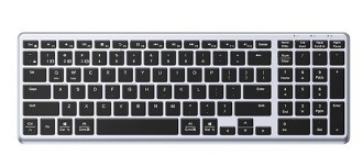 Ugreen 15258 99 nút bàn phím bluetooth + 2.4g siêu mỏng bền với fn key pin 400mah Ultra Slim Keyboard hỗ trợ đa hệ OS system màu trắng đen KU005 20015258