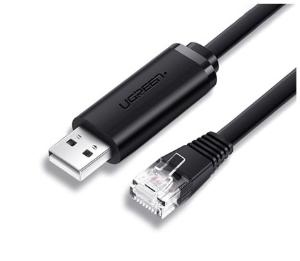 Ugreen màu Đen Cáp lập trình Console USB 2.0 sang LAN dương CM204 20050773