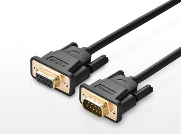 Cáp cổng Com Rs232 9 chân dương sang Com 9 chân âm (9M/9F)  chính hãng Ugreen 20145 cao cấp