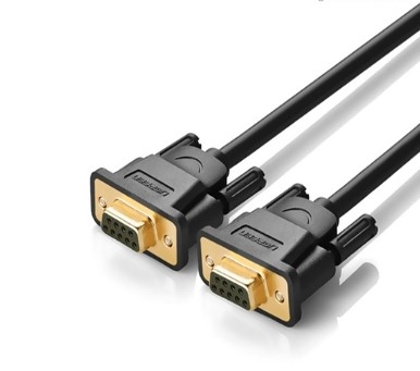 Cáp cổng Com Rs232 9 chân âm sang Com 9 chân âm (9F/9F) dài 1,5m chính hãng Ugreen 20149 cao cấp
