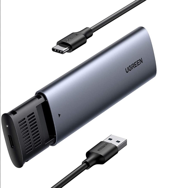 Hộp box đựng ổ cứng SSD M.2 SATA NGFF B-Key Ugreen 10903 cao cấp (hỗ trợ 2TB)