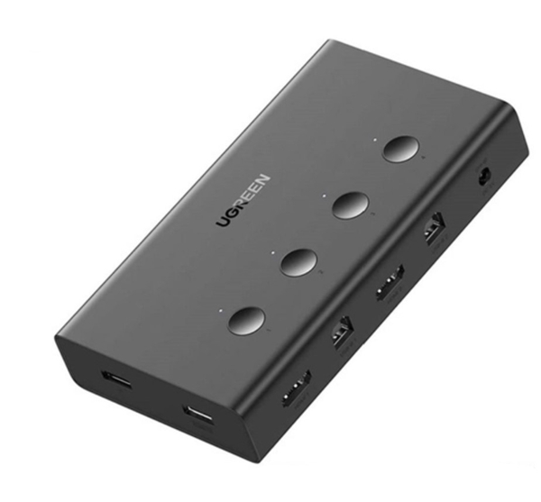 Bộ chuyển tín hiệu 4 CPU dùng 1 màn hình KVM Switch USB, HDMI 4K@60Hz Ugreen 70439 cao cấp