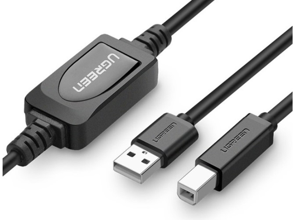 Cáp máy in USB 10m Ugreen 10374 có IC khuếch đại chính hãng