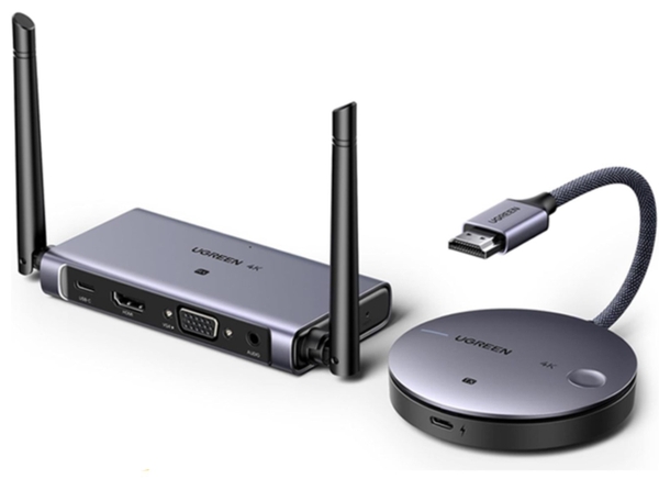 Bộ Truyền HDMI 4K và VGA Không Dây 50M Ugreen 90909A CM586, hỗ trợ độ phân giải 4K@30Hz