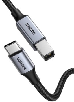 Cáp máy in USB Type-C to USB Type-B bọc dù Ugreen 80805 cao cấp