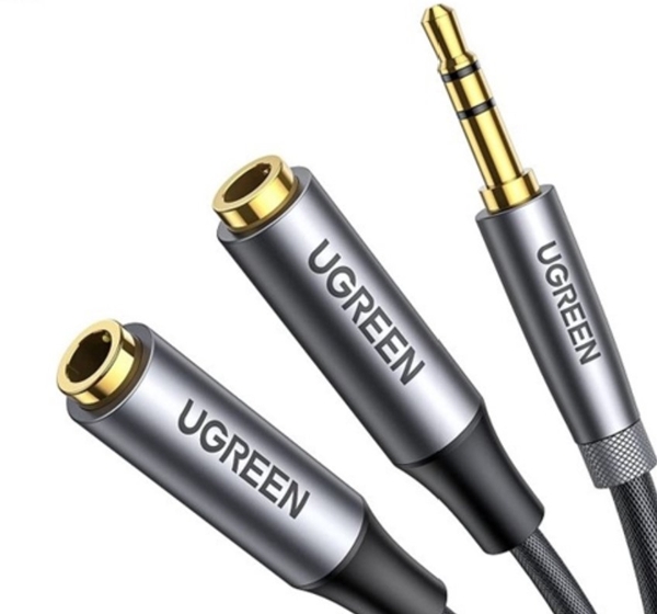 Cáp chia 2 cổng Audio 3.5mm dài 20cm Ugreen 50253 cao cấp