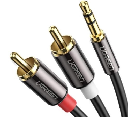 Dây chuyển đổi 3.5mm ra 2RCA (HOA SEN) Dài 1-8m UGREEN AV102