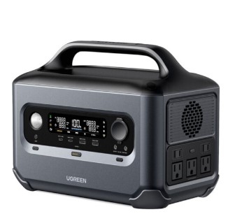 Ugreen 15050 max 1200w ra 2c2a2dc + 220v EU x 2 LCD trạm sạc di động 600W