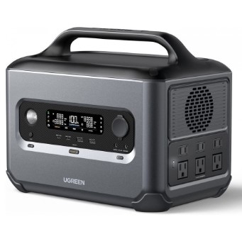 Ugreen 15054 max 2500w ra 2c2a2dc + 220v EU x 2 LCD trạm sạc di động 1200W pin rắn LFP BYD input solar - car - ac dùng app IOT GS1200 20015054