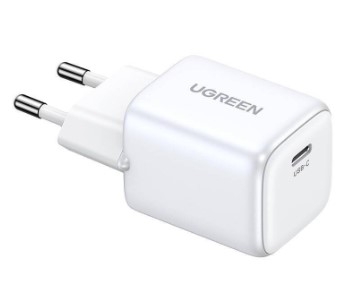 Ugreen 15324 20W 1c GaN Nexode chuẩn cắm EU chân tròn Màu Trắng Củ sạc nhanh USB-C