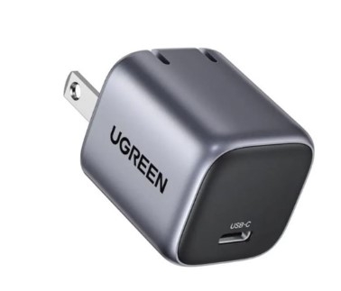 Ugreen 90902 20W Bộ sạc nhanh Nexode GaN USB Type-C PD3.0 qc4.0 Màu Space Gray chuẩn cắm US