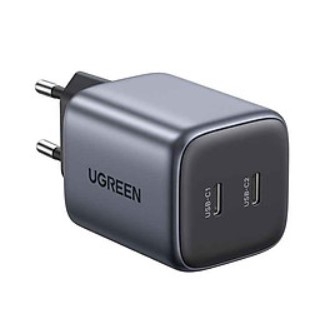 Ugreen 90573 45W 2c Nexode Củ sạc nhanh 2 cổng USB-C kiểu mini Màu Xám