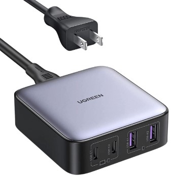 Ugreen 90735 65W Bộ sạc nhanh Nexode gồm 2 cổng USB-C + 2 cổng USB-A
