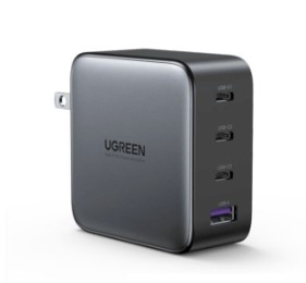 Ugreen 40737 100W US PD3.0 GaN màu đen 3C + 1A sạc siêu nhanh 4 cổng 3 x usb type C