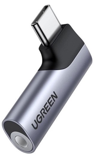 Đầu chuyển âm thanh USB Type-C to 3.5mm AUX có DAC Stereo Mic HiFi bẻ góc 90 độ Ugreen 20194 cao cấp