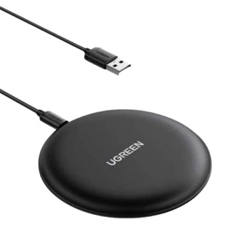 Ugreen 15112 15W kèm cáp USB-C c-c dài 1M Đế sạc không dây hỗ trợ sạc nhanh Màu Đen