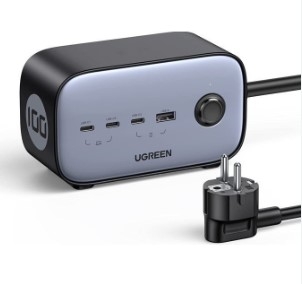 Ugreen 60167 100W 1.8M Bộ sạc nhanh DigiNest Pro gồm 3 cổng USB-C + USB-A