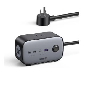 Ugreen 40896 100W Màu Xám Bộ sạc DigiNest Pro gồm 3 cổng USB-C và 1 cổng USB-A chuẩn cắm US