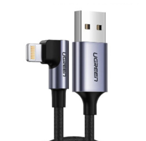 Cáp Sạc Ugreen 60521 (USB 2.0 to Lightning, dài 1m, bẻ góc 90 độ)