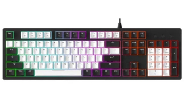 Bàn phím cơ có dây Dareu EK104 trắng đen