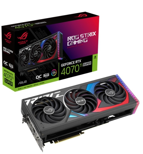 VGA Asus ROG Strix GeForce RTX 4070 Ti SUPER 16GB GDDR6X OC Edition (ROG-STRIX-RTX4070TIS-O16G-GAMING)