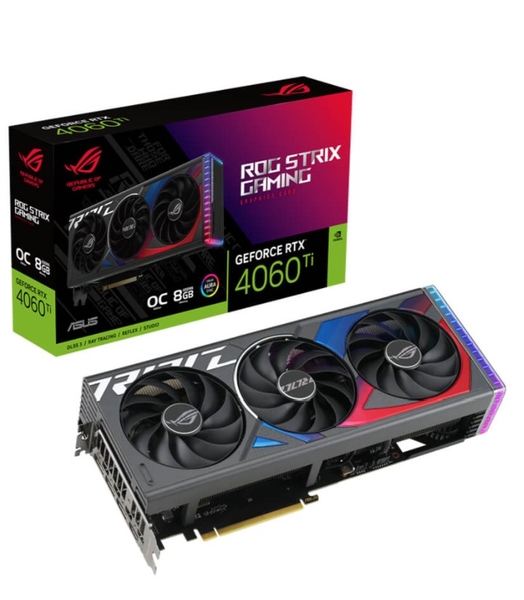 VGA Asus ROG STRIX RTX 4060 TI OC 8GB GAMING (ROG-STRIX-RTX4060TI-O8G-GAMING)