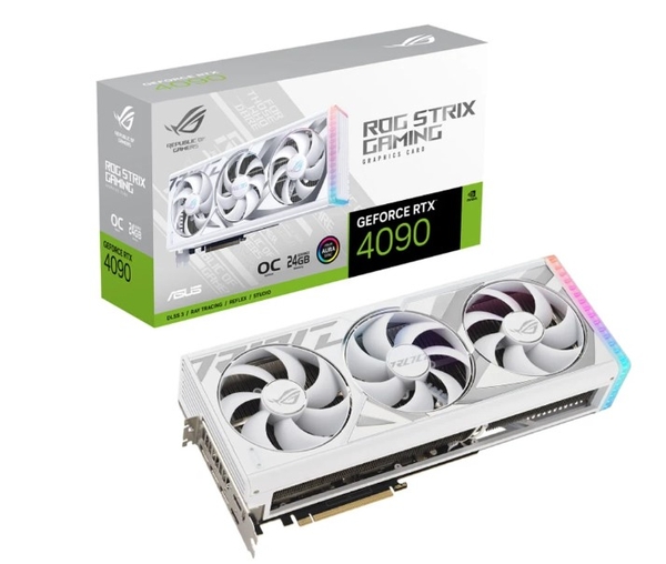 Card màn hình ASUS ROG Strix GeForce RTX 4090 24GB GDDR6X White OC Edition 24GB GDDR6X (90YV0ID2-M0NA00)
