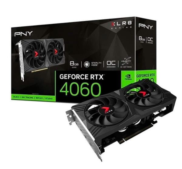 VGA PNY GeForce RTX 4060 8GB XLR8 Gaming VERTO Overclocked Dual Fan VCG40608DFXPB1-O