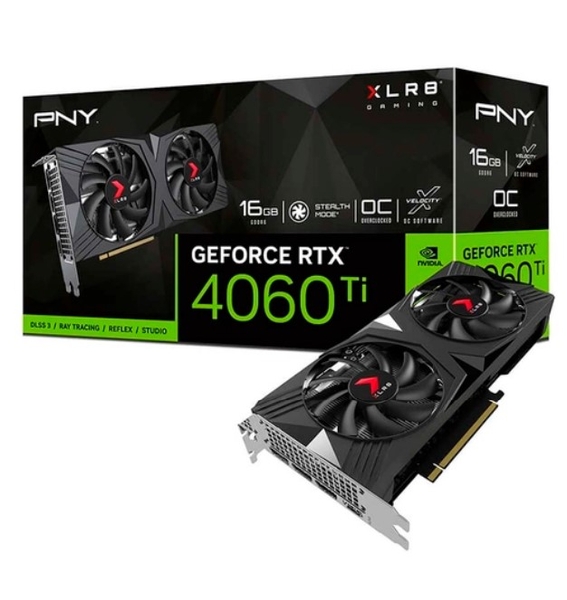 VGA PNY GeForce RTX 4060 Ti 16GB XLR8 Gaming VERTO Dual Fan VCG4060T16DFXPB1-O