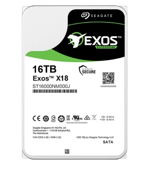 Ổ Cứng Seagate Exos 16TB X18 ST16000NM000J 7.2K RPM SATA 6Gb/s 3.5in