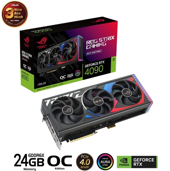 Card màn hình ASUS ROG Strix GeForce RTX 4090 BTF OC Edition 24GB (ROG-STRIX-RTX4090-O24G-BTF-GAMING)