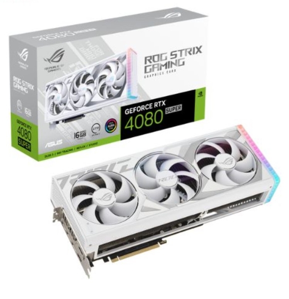 Card Màn Hình Asus ROG Strix GeForce RTX 4080 SUPER 16GB GDDR6X White Edition (ROG-STRIX-RTX4080S-16G-WHITE)
