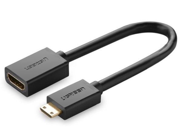 Cáp chuyển đổi Mini HDMI to HDMI dài 20cm chính hãng Ugreen 20137