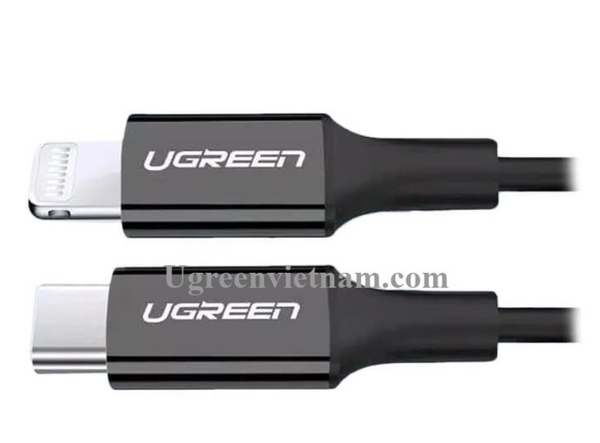 Cáp sạc + truyền dữ liệu Lightning sang Type C US171 Đen